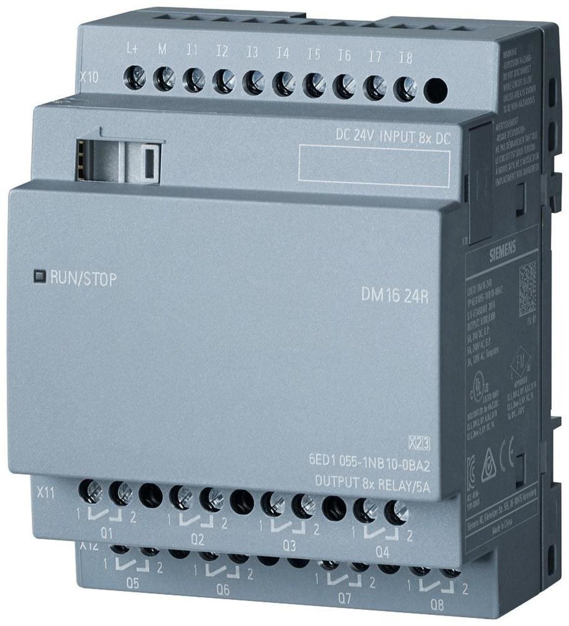 SIEMENS - Módulo de expansión DM16 24R PU/I/O 24V/24V CC/relé