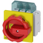 SIEMENS - Interruptor 3LD2 3 polos 25A 4 orificio frontal rojo / amarillo