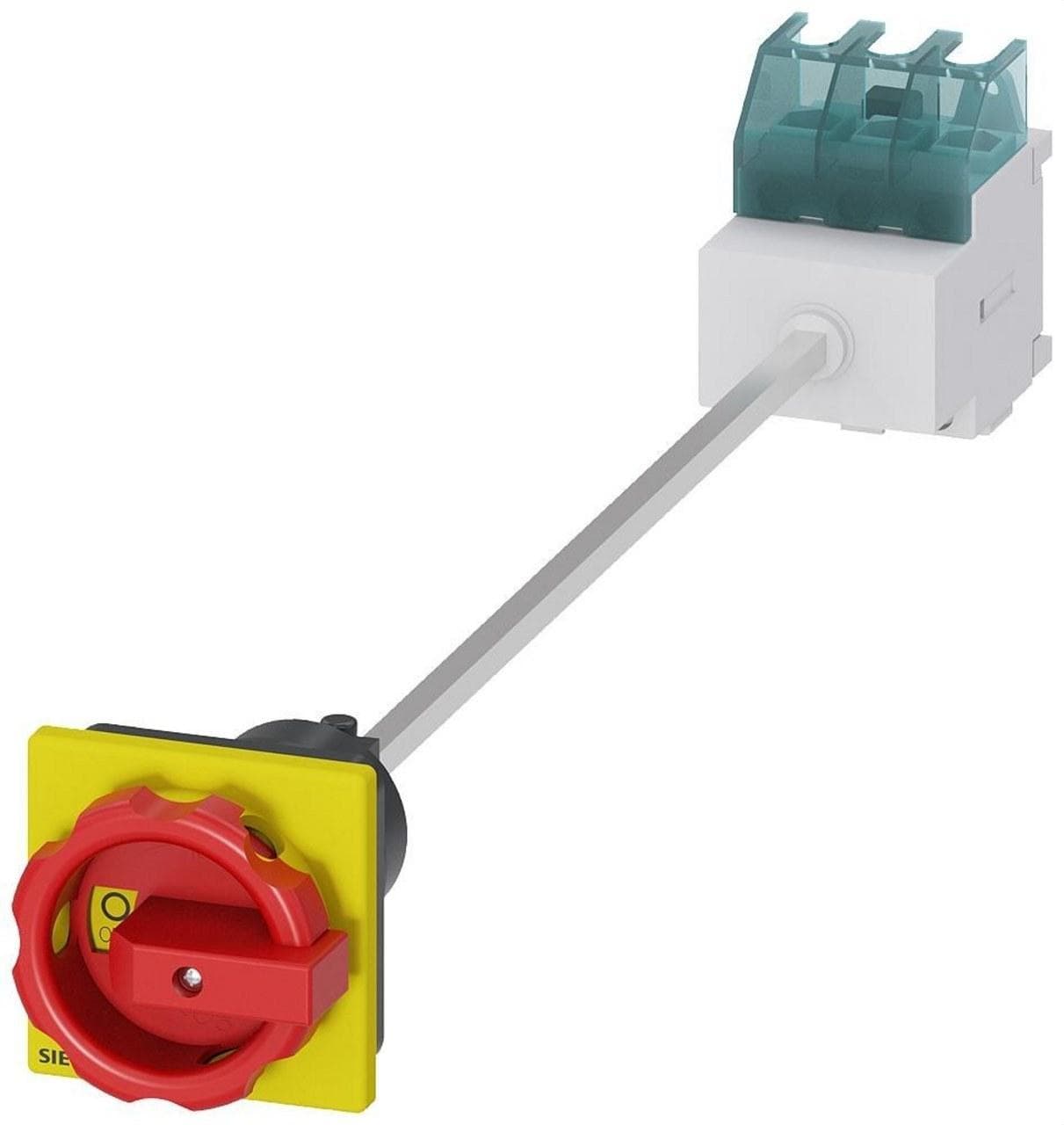 SIEMENS - Interruptor 3LD2 3 polos 25A 4 orificio base rojo / amarillo