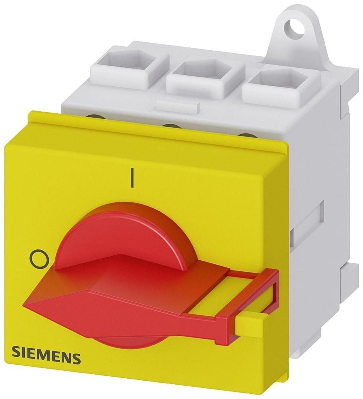 SIEMENS - Interruptor 3LD2 3 polos 25A armario rojo / amarillo
