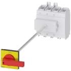 SIEMENS - Interruptor principal 4 polos frontal 4 taladros 3 polos mando rojo / amarillo