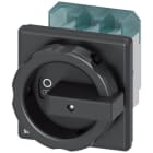 SIEMENS - Interruptor 3LD2 3 polos 63A 4 orificios frontal negro