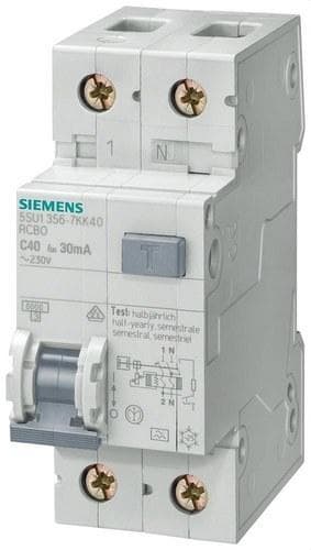 SIEMENS - Diferencial combinado 1 polo+neutro 16A 30mA/6000