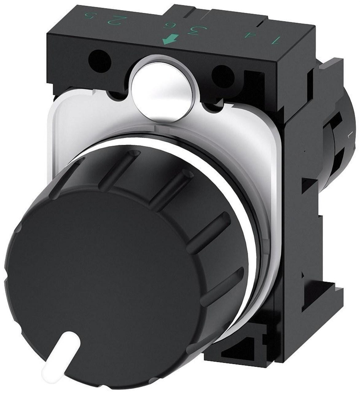 SIEMENS - Potenciómetro compacto redondo plástico negro 4,7kohm