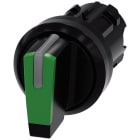 SIEMENS - Selector redondo verde manecilla corta I-O-II sostenido