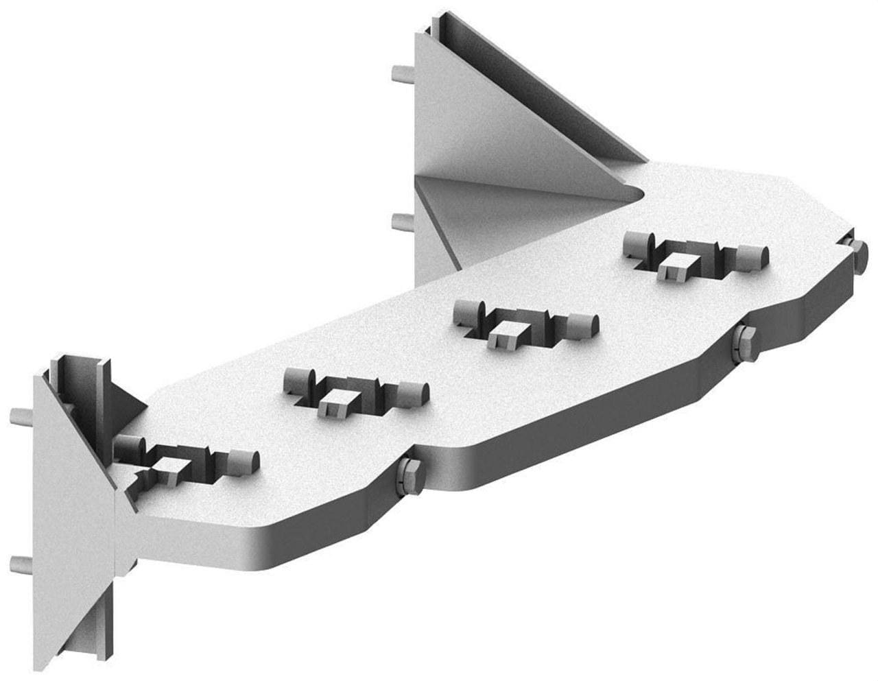 SIEMENS - Soporte embarrado vertical escalonada 2x30x10mm 200