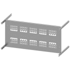 SIEMENS - Placa montaje 3VA10 100A 4 polos base 5 interruptores 350x800mm