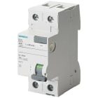 SIEMENS - INTERRUPTOR DIFERENCIAL 5SV, 70MM, CLASE AC, 2 POLOS, 40A, 30MA