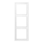 JUNG - Marco triple 81x223mm LS 990 lacado mate blanco alpino mate para montaje horizontal o vertical