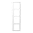 JUNG - Marco cuádruple 81x294mm LS 990 lacado mate blanco alpino mate para montaje horizontal o vertical