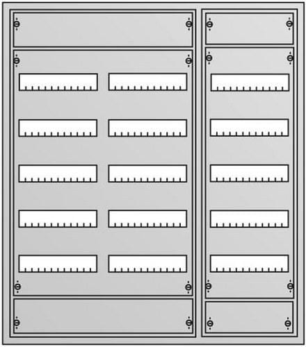 ABB - Armario empotrado U63R5 con 180 módulos (150mm) puerta metálica