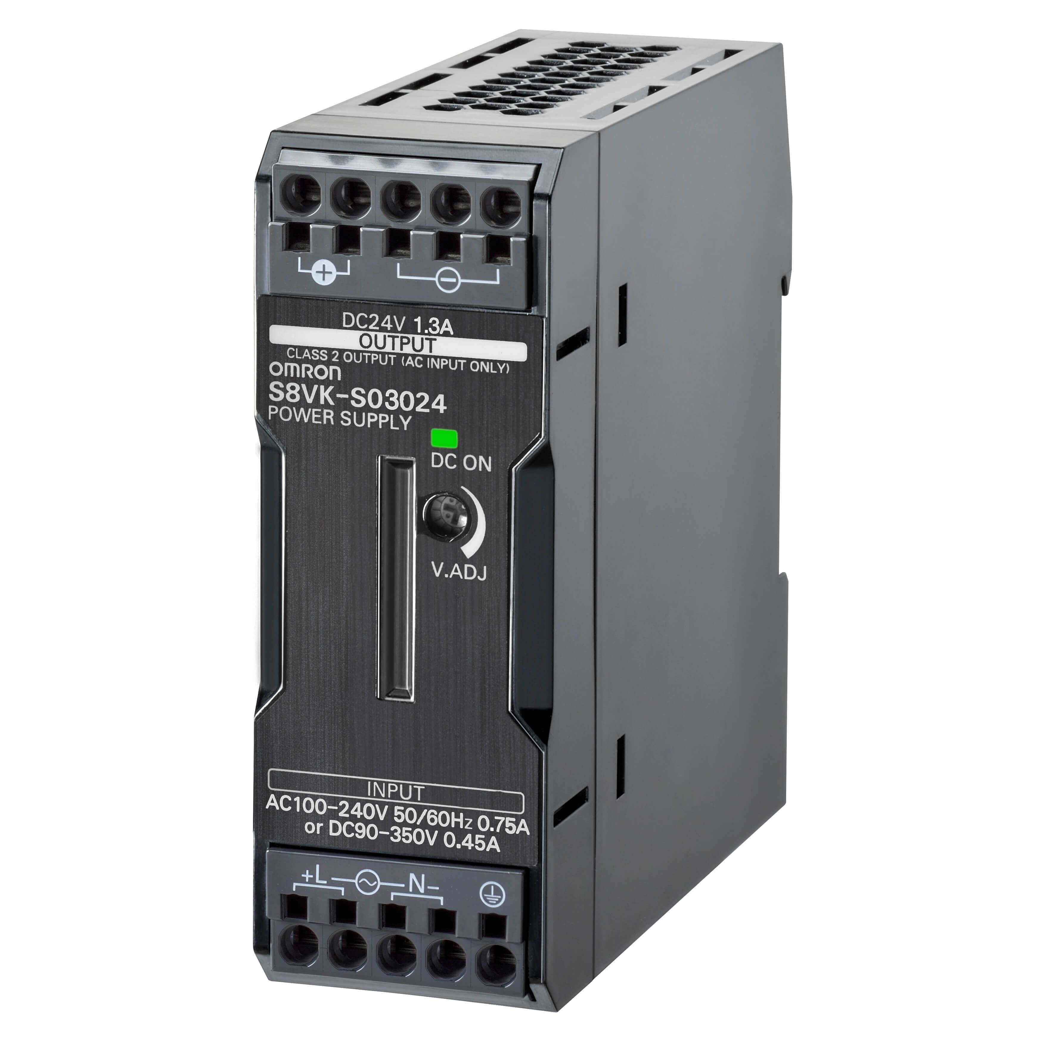 OMRON - Fuente de alimentación 30W/24V/1.3A carril DIN Push-in+