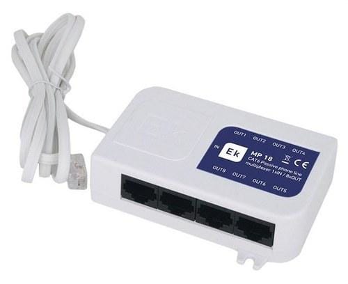 EK - Multiplexor pasivo MP 18 Cat6. 1 IN/8 OUT
