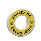 Schneider Electric - Etiqueta luminosa roja 24V "PARADA DE EMERGENCIA"