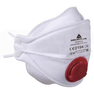DELTA PLUS - Juego mascarilla filtrante 4 FFP3 válvula blanco (caja 10u)