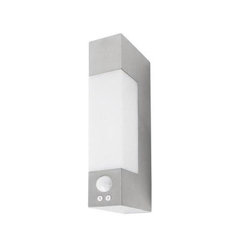FORLIGHT - Aplique de pared Litus LED 400°K 6,6W inoxIncluye sensor de nocturnidad y movimiento