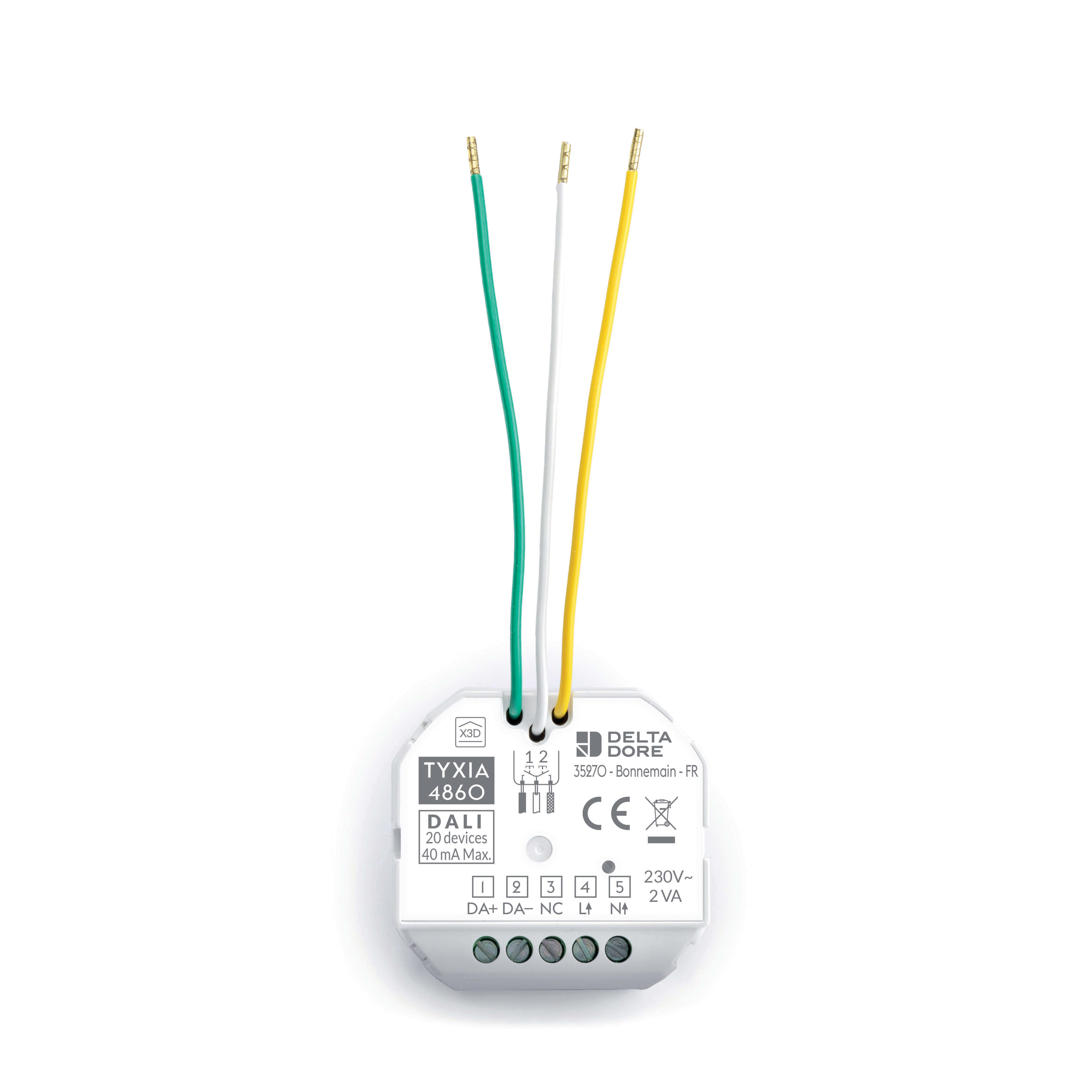DELTA DORE - Tyxia 4850 | Receptor micromódulo empotrable radio regul. de la iluminación DALI