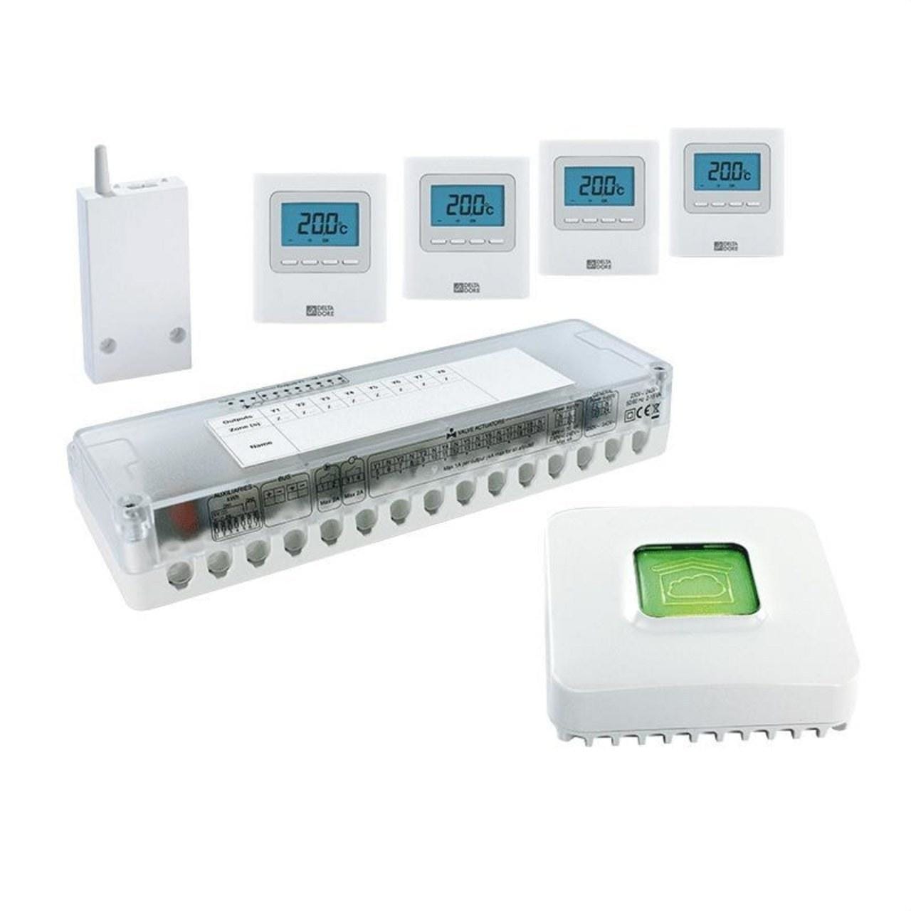 DELTA DORE - Pack programación y regulación DELTA 8000 MASTER 4 zonas para calefacción o climatización