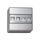 DAISALUX - Proyector autónomo de emergencia Atria N22 A antipánico pared gris oscuro metalizado, gris plata