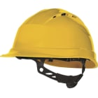 DELTA PLUS - Casco obra ventilado polipropileno ajuste rotor amarillo