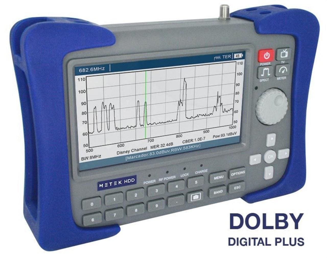 EK - Medidor de campo profesional DVBT/T2 - S/S2- C Dolby DD+