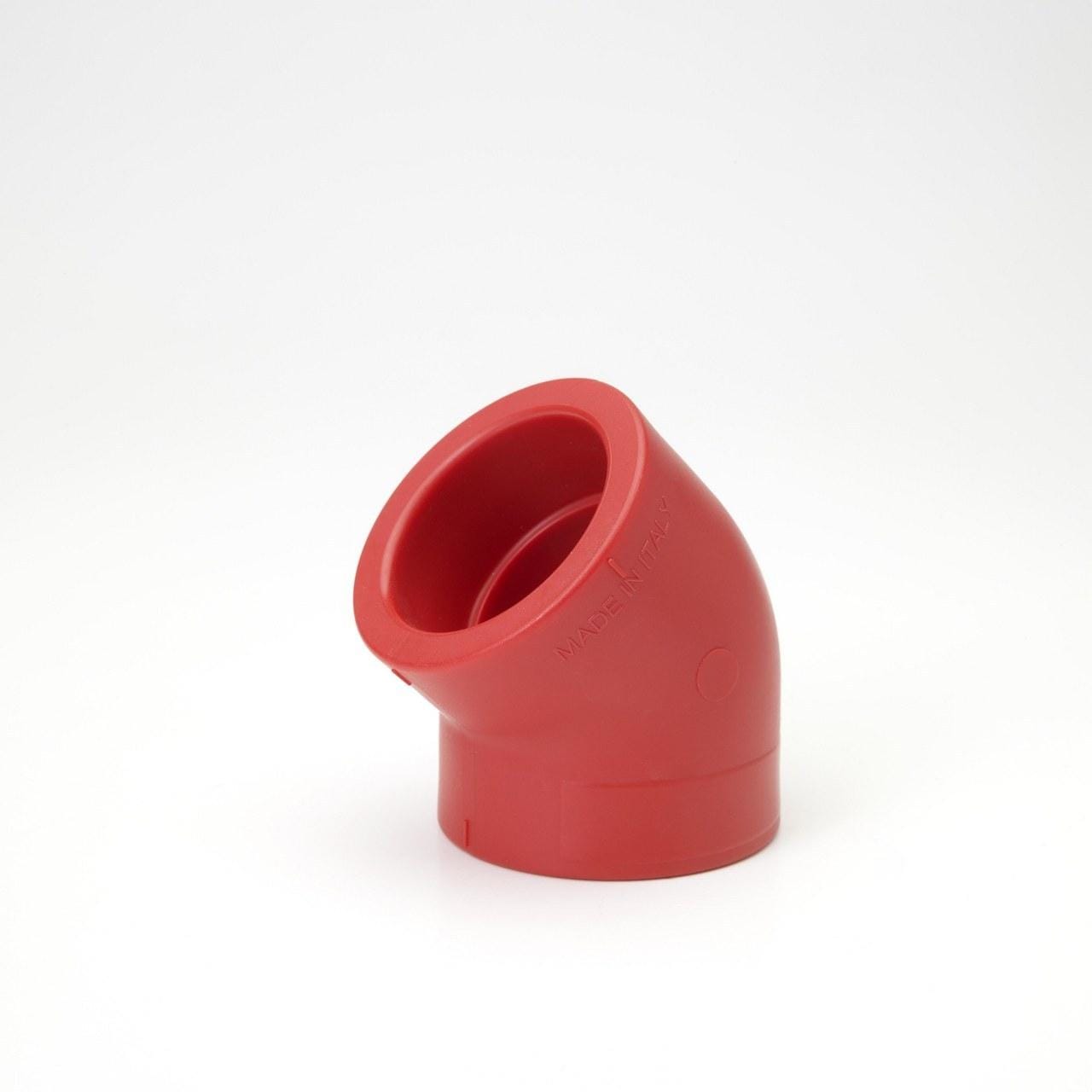 NIRON - Codo 45° diámetro 50 NIRON RED soldar socket