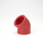 NIRON - Codo 45° diámetro 75 NIRON RED soldar socket