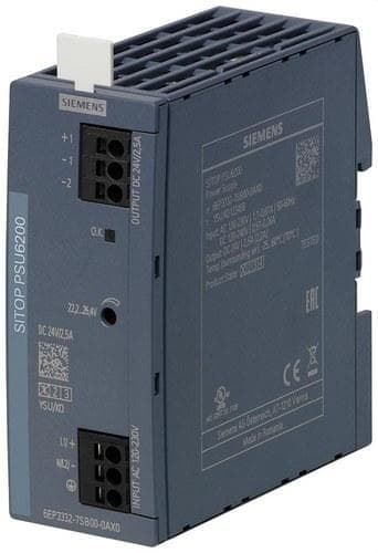 SIEMENS - Fuente de alimentación estabilizada SITOP PSU6200 entrada: AC 120-230V (DC 120-240V) salida: DC 24V/2,5A