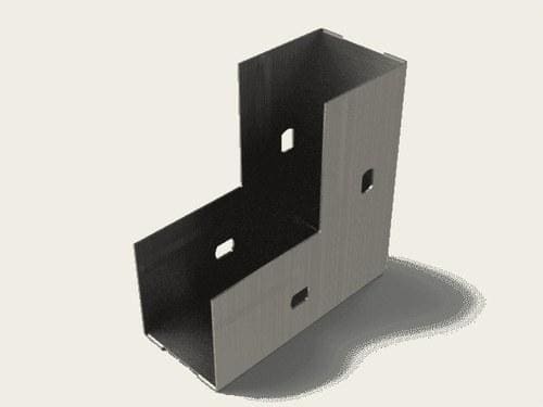 BASORTRAY - Curva cóncava CCER 50x50mm galvanizado sendzimir (GS)