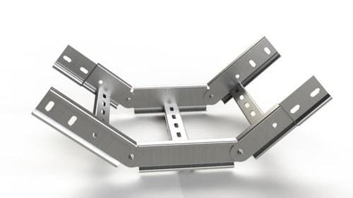 BASORTRAV - Curva cóncava/convexa articulada CCXFE 300x60x1,5mm galvanizado en caliente (GC)