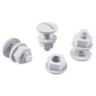BASORPLAST - Pack CTBP-100 tornillos M8 y tuerca DIN6923 PVC UVM1 7035 (Pack 100u)