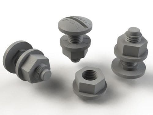 BASOR - Pack CTBP-100 tornillos M8 y tuerca DIN6923 PVCM1 RAL 7030 (Pack 100u)