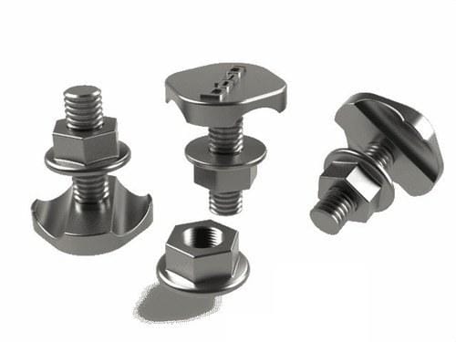 BASORFIL - Conjunto CTBF tornillo BF y tuerca M6 DIN6923 acero inoxidable I316