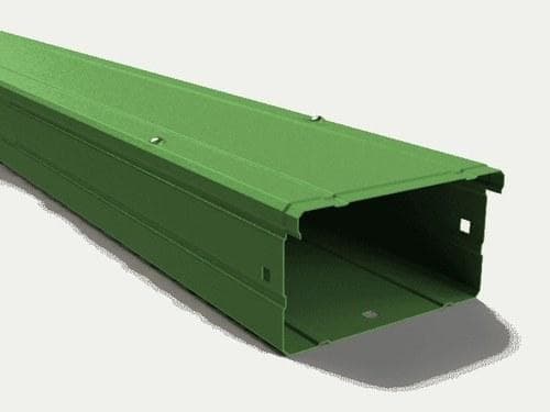BASORCANAL - Canal estanca CT 100x200mm galvanizado sendzimir+poliéster verde (GSP 6011)