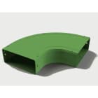 BASORCANAL - Curva plana CPT 80x200mm galvanizado sendzimir+poliéster verde (GSP 6011)