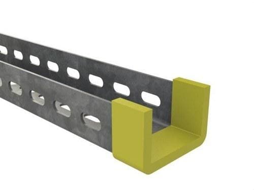 BASOSUPPORT - Tapón protector TFPC PVC para perfil colgante C-PC amarillo