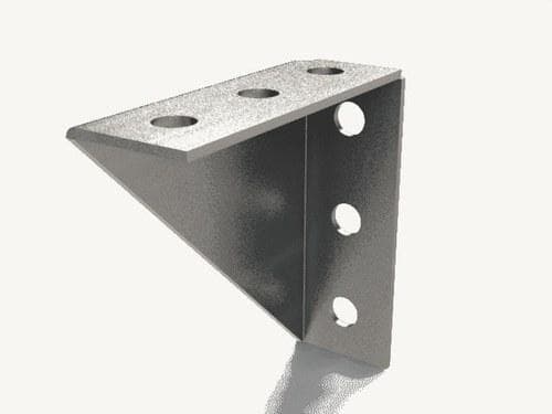 BASORFIX - Accesorio unión 4182D esquina galvanizado en caliente (GC)