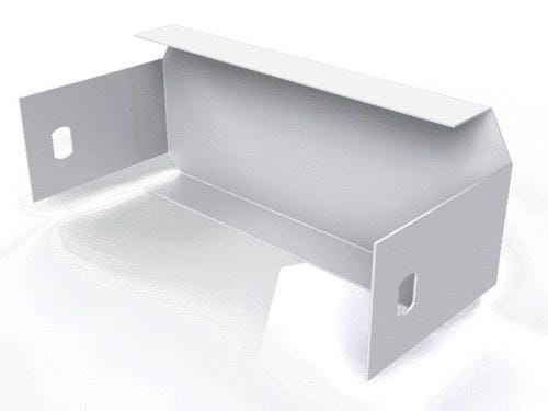 BASORPLAST - Tapa final TFBPE 100X400mm Galvanizado Sendzimir + Poliester (GSP 7035)