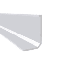 BASORPLAST - Perfil separador PSBPE 100mm PVC UVM1 exterior resistente UV RAL 7035