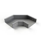 BASOR - Curva plana CPBPI 60x150mm PVCM1 RAL 7030