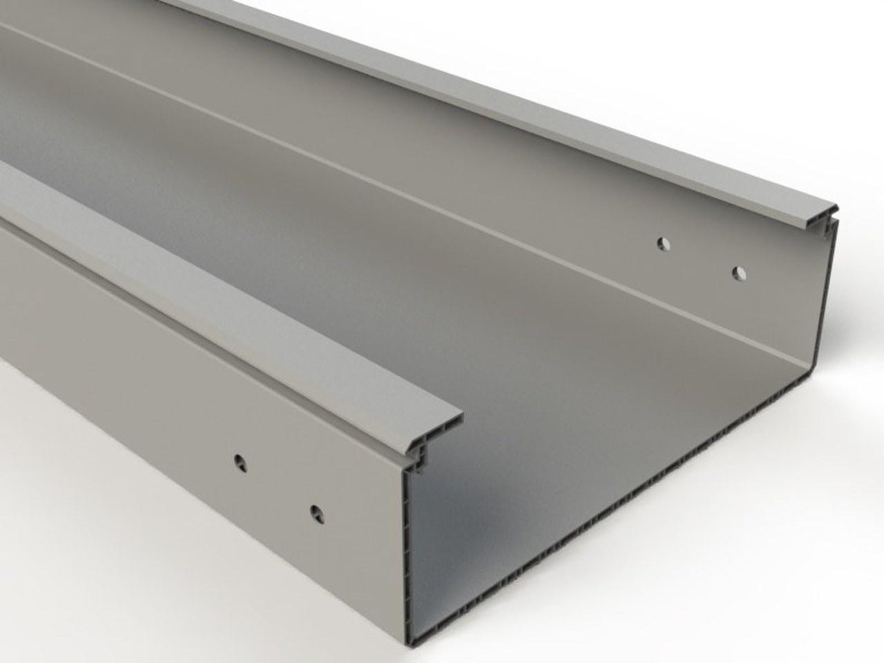 BASOR - Bandeja ciega BPE-C 100x300mm PVC UVM1 exterior resistente UV RAL 7035