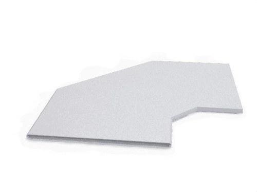 BASORPLAST - Tapa curva plana TCPBPE 300mm PVC UVM1 exterior resistente UV RAL 7035