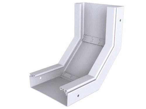 BASORPLAST - Curva cóncava CCBPE 60x150mm PVC UVM1 exterior resistente UV RAL 7035