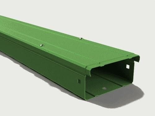 BASORCANAL - Canal estanca CT 40x80mm galvanizado sendzimir+poliéster verde (GSP 6011)