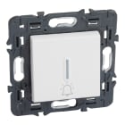 LEGRAND - Pulsador Valena Next - luminoso con símbolo de campana - 6A - 230V~ - Blanco