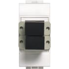 BTICINO - Enchufe de fibra óptica Living Light SC dúplex blanco
