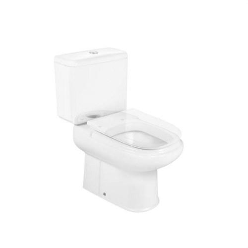 ROCA - Taza tanque bajo salida vertical fijación DAMA blanco