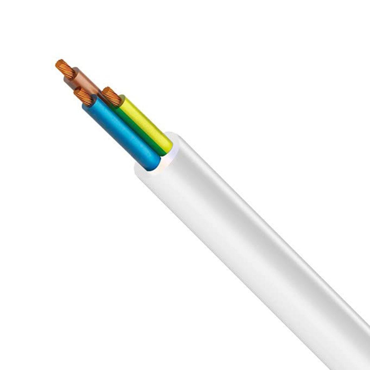 MIGUELEZ - Cable BARRYFLEX RV-K 0,6/1Kv 3G1,5 polietileno reticulado (XLPE) blanco (Rollo 100m)
