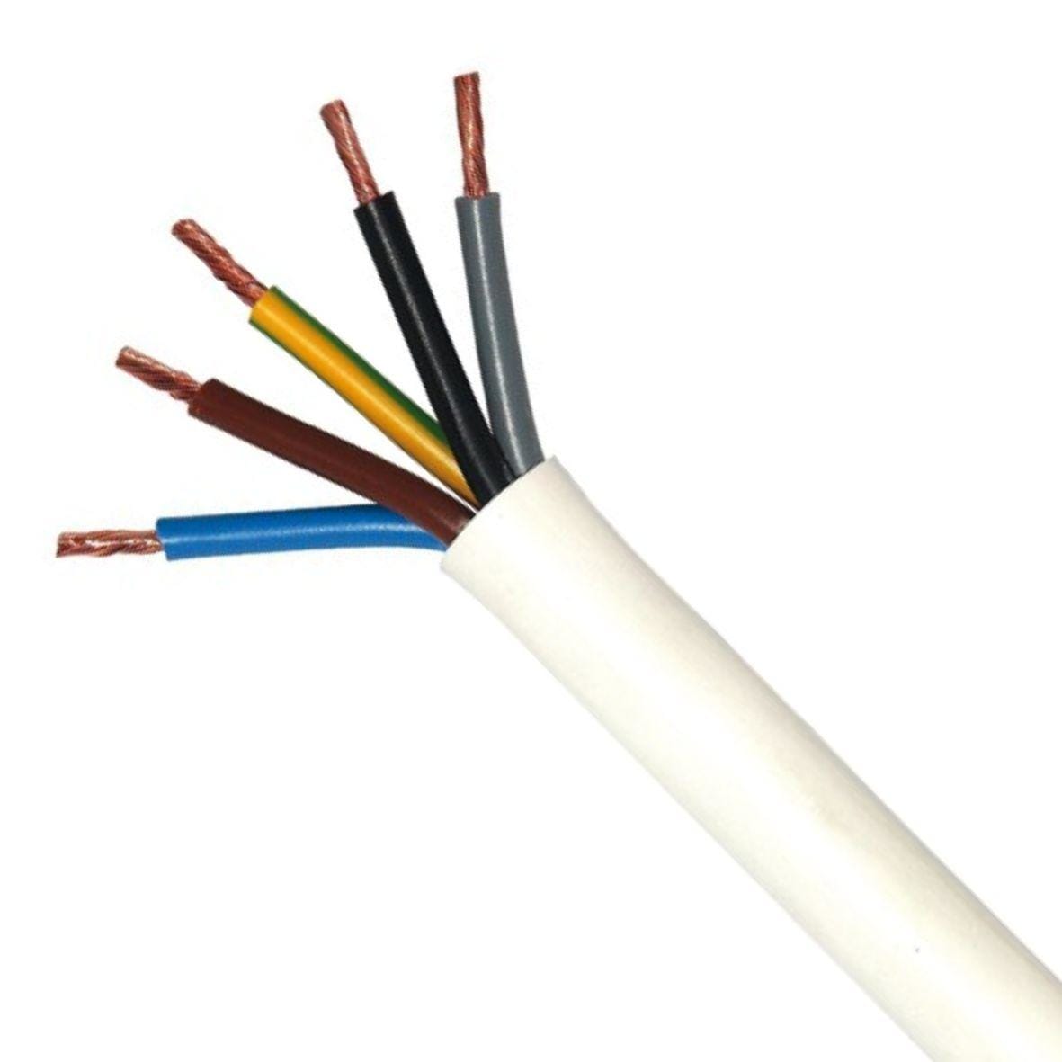 MIGUELEZ - Cable BARRYFLEX RV-K 0,6/1Kv 5G1,5 polietileno reticulado (XLPE) blanco (Rollo 100m)