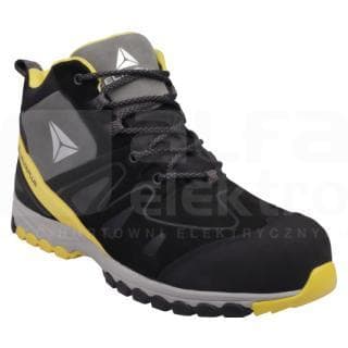 DELTA PLUS - Calzado de piel serraje afelpado S3 HRO SRC talla 39 negro / amarillo